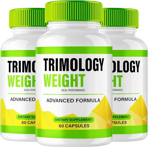 Three bottles of Trimology Weight, our current shortlisted pick, 60-capsule advanced formula